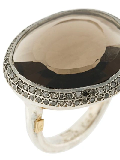 Shop Rosa Maria Smokey Quartz And Diamond Ring In Metallic
