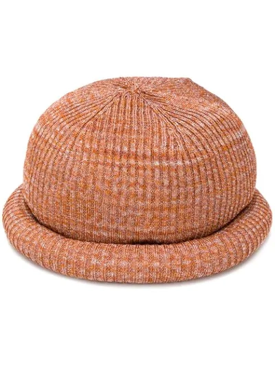 Shop Missoni Mottled Weave Hat In Orange