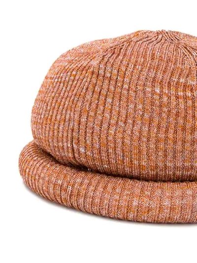 Shop Missoni Mottled Weave Hat In Orange