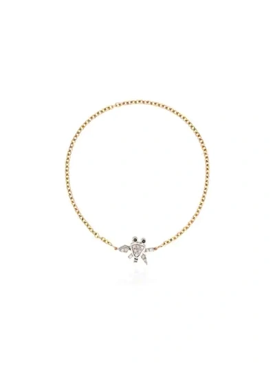 Shop Yvonne Léon 18kt Gold And Diamond Crab Bracelet