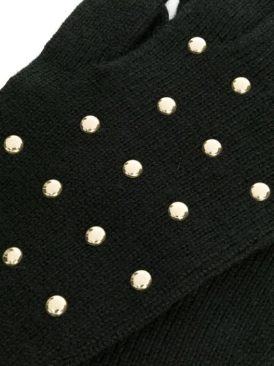 Shop Michael Michael Kors Studded Gloves - Black