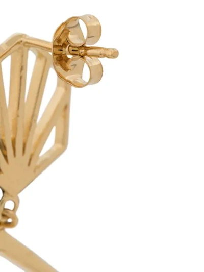 Shop Rachel Jackson Hexagonal Drop Earrings In Gold