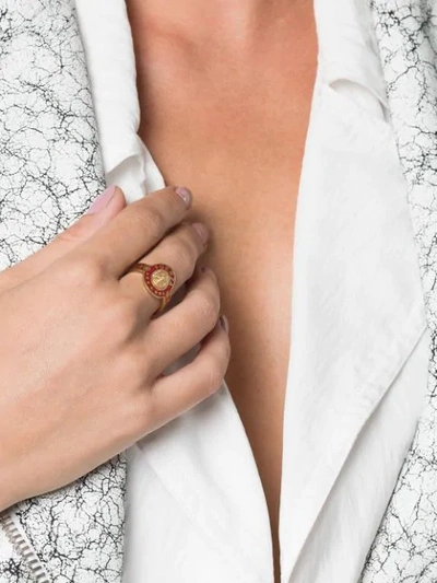Shop Foundrae Strength Cigar Ring In Red