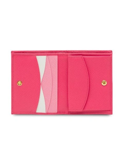 Shop Prada Small Bifold Wallet In Pink
