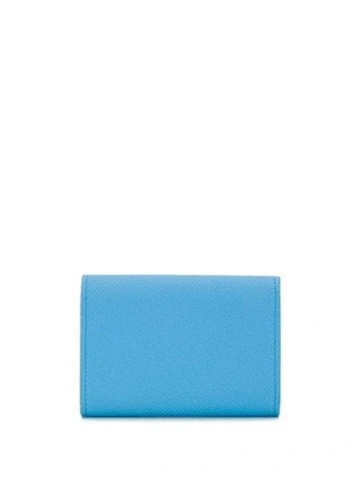 Shop Balenciaga Ville Accordion Wallet In Blue