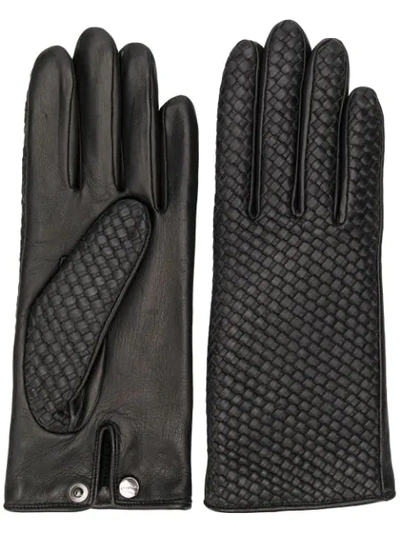 Shop Agnelle Woven Detailed Gloves In Black