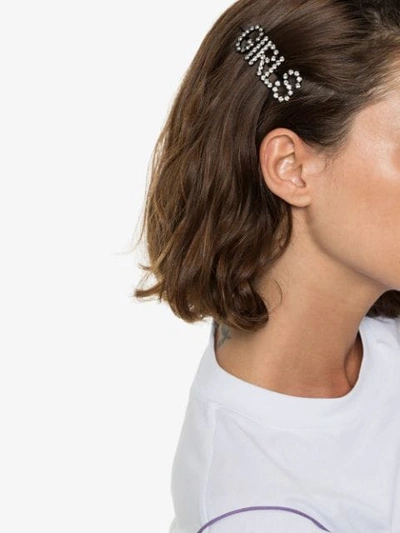 Shop Ashley Williams Girls Crystal-embellished Hair Pins In Black