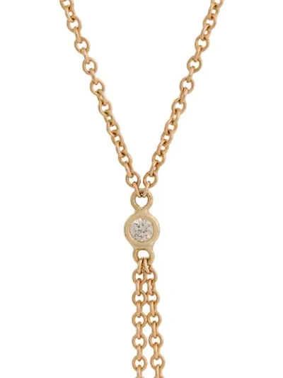 Shop Jacquie Aiche 14kt Yellow Gold Diamond Spaced Out Body Chain In Metallic