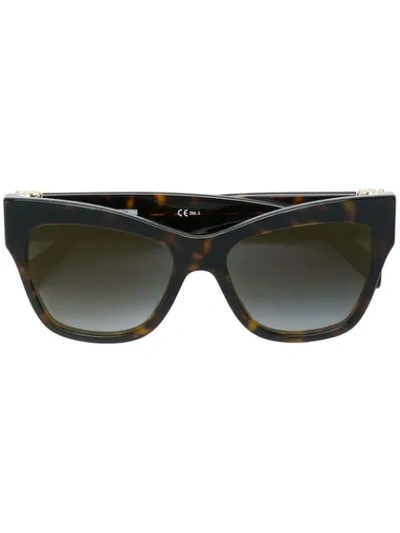 Shop Moschino Eyewear Cat Eye Sunglasses In Black