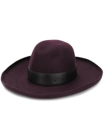 Shop Borsalino Wide Brim Hat - Purple