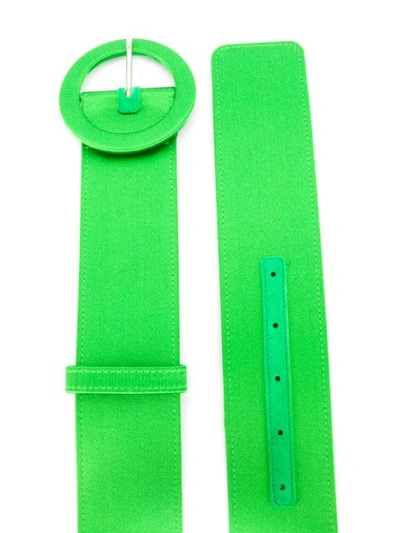 Shop Attico Rounded Buckle Belt In Green