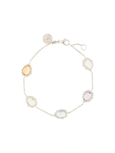 Shop Anzie Micro Starburst Link Bracelet In Silver