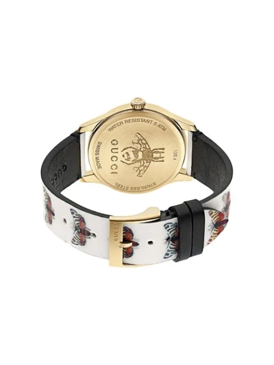 Shop Gucci G-timeless Watch, 38mm In White