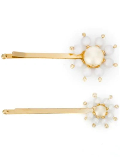 Shop Rosantica Perset Hair Clips In Gold