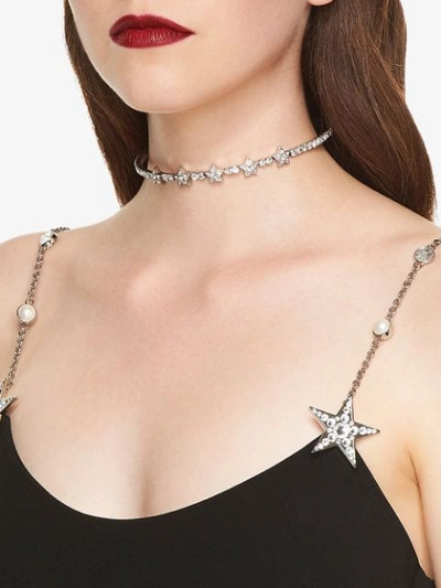 Shop Miu Miu Choker Mit Kristallen In Silver