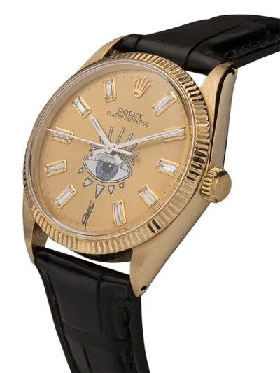 Shop Jacquie Aiche Customised Rolex Eye Watch In Gold