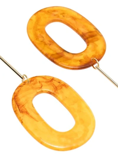 Shop Iuo Large Oval Drop Earrings In Multicolour