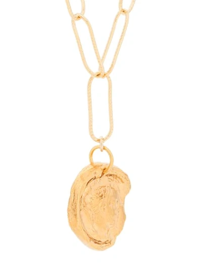 Shop Alighieri The Peacekeeper Necklace In Gold