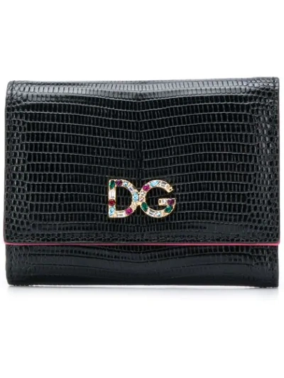 Shop Dolce & Gabbana Small Logo Wallet In Black