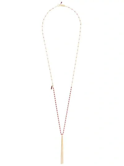 Shop Isabel Marant Enamelled Tassel Necklace In Metallic