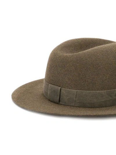 Shop Maison Michel Derek Fedora Hat In Green