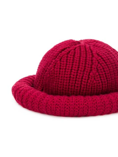 Shop Missoni Wool Knit Hat In Red
