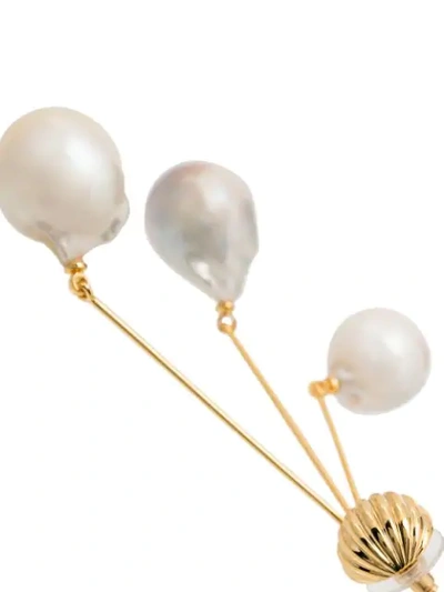 Shop Anissa Kermiche Trois Soeurs Pearl Drop Earrings In Gold