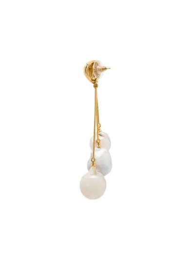 Shop Anissa Kermiche Trois Soeurs Pearl Drop Earrings In Gold