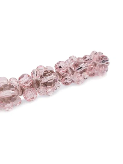 Shop Simone Rocha Floral Crystal Hair-clip In Pink