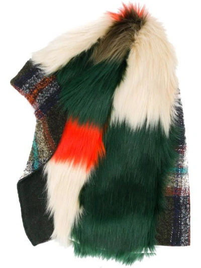 Shop Quetsche Faux Fur Hat In Multicolour