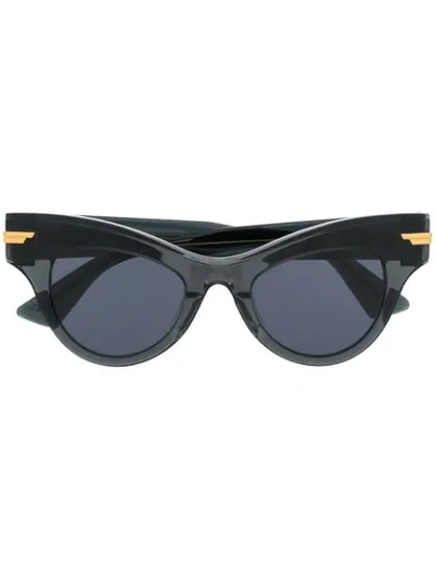 Shop Bottega Veneta Oversized Cat-eye Sunglasses In Grey
