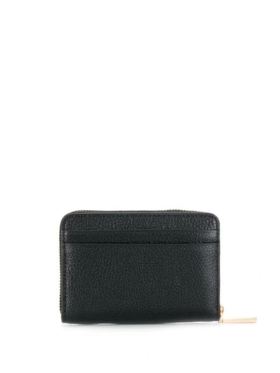 Shop Michael Michael Kors Embossed Logo Cardholder In Black