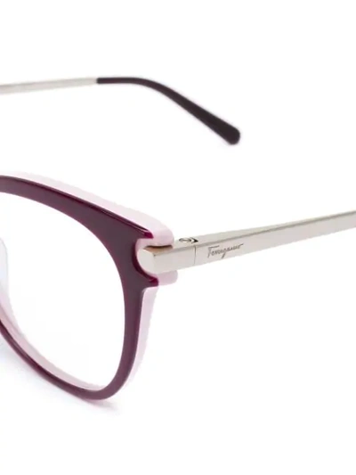 Shop Ferragamo Cat Eye Glasses
