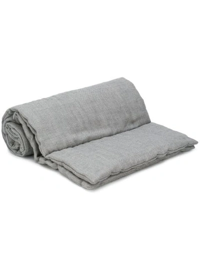 Shop Agnona Padded Knitted Scarf - Grey