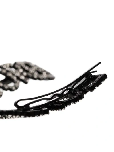Shop Ashley Williams Bored Crystal-embellished Hair Pins In Black