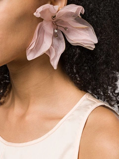Shop Forte Forte Rose Pink Floral Earrings