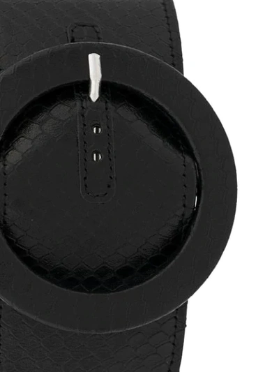 Shop Attico Circle Buckled Bracelet In Black