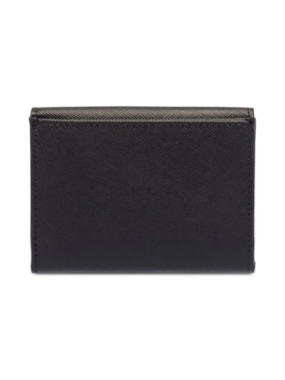 Shop Prada Small Leather Wallet In Black