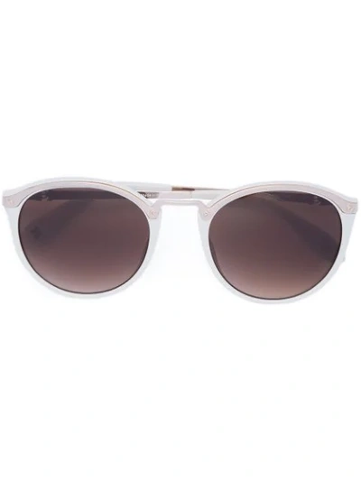 Shop Carolina Herrera Round Sunglasses - White