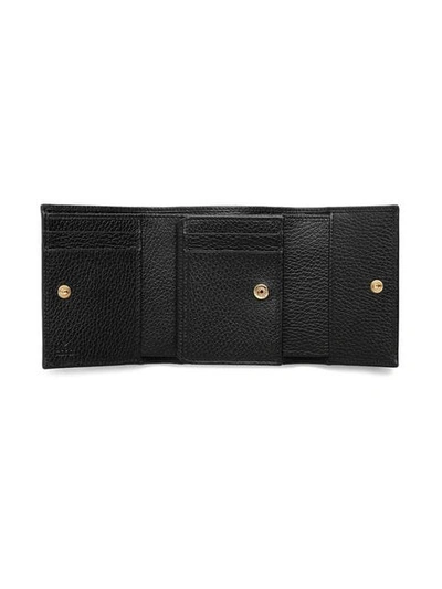 Shop Gucci Gg Marmont Leather Wallet In Black