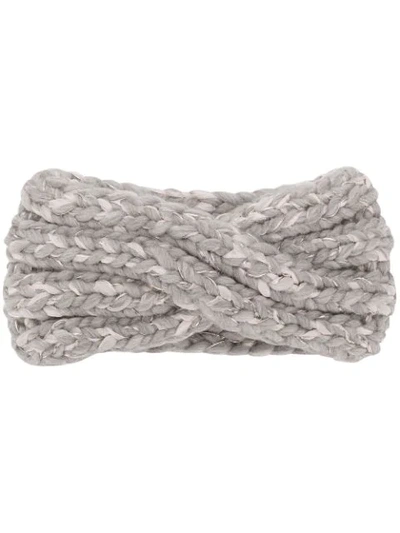 Shop Eugenia Kim Wide Knitted Hair Band - Grey