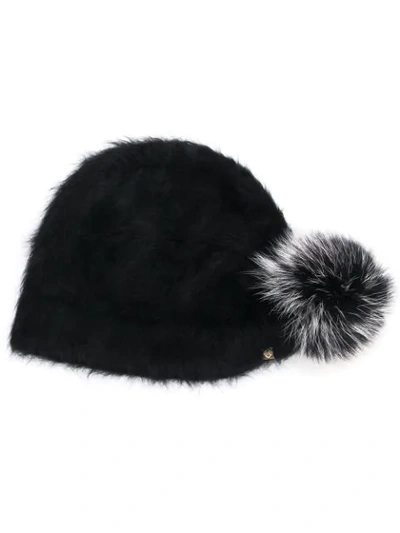 Shop Ca4la Pom-pom Beanie Hat - Black
