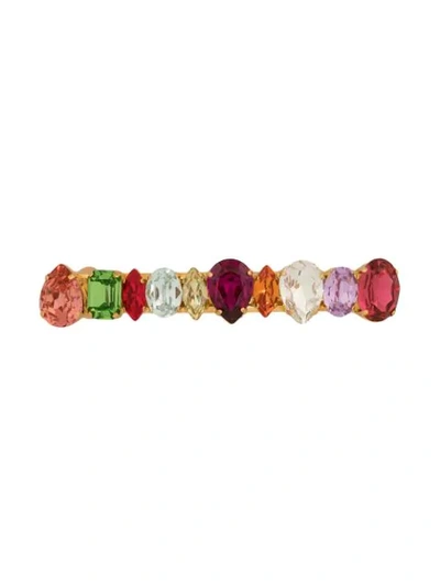 Shop Shourouk Crystal-embellished Hair Clip In Multicolour