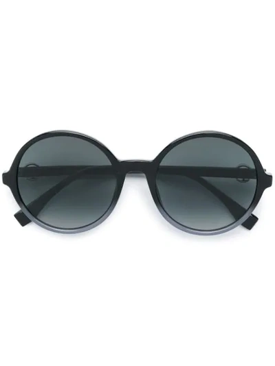 Shop Fendi Round Tinted Sunglasses In Black
