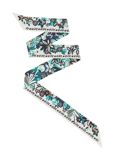 Shop Fendi Wrappy Floral Scarf - Multicolour