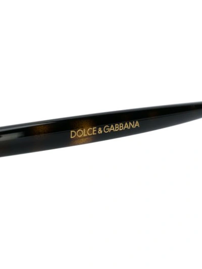 Shop Dolce & Gabbana Eyewear Cat-eye Tortoiseshell Glasses - Brown