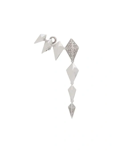 Shop Anapsara 18kt White Gold Evolution Diamond Earring