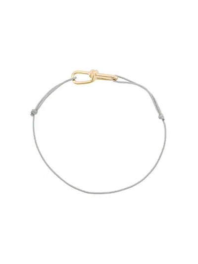 Shop Annelise Michelson Extra Small Wire Cord Bracelet In Grey