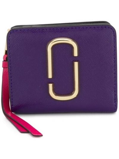 Shop Marc Jacobs Mini Compact Wallet - Purple