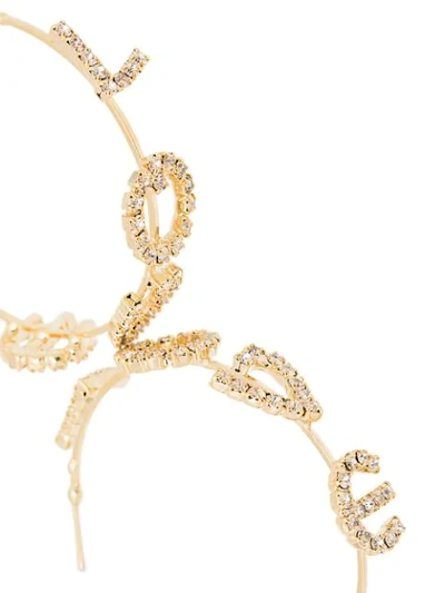 Shop Rosantica Love Hoop Earrings In Gold